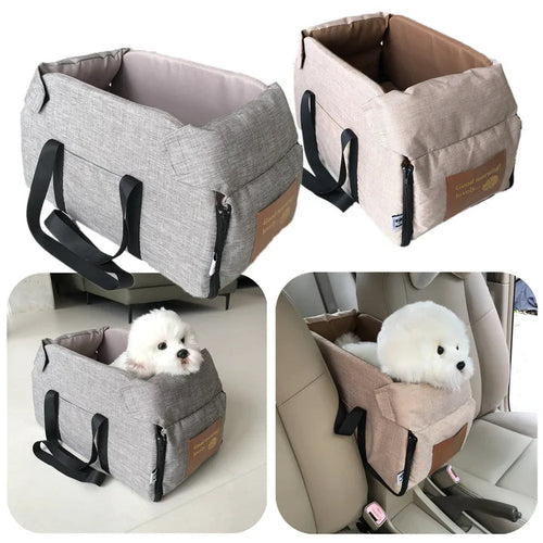 The Growing Mart Dog Car Seat Bed – Portable Travel Carrier for Small Pets
