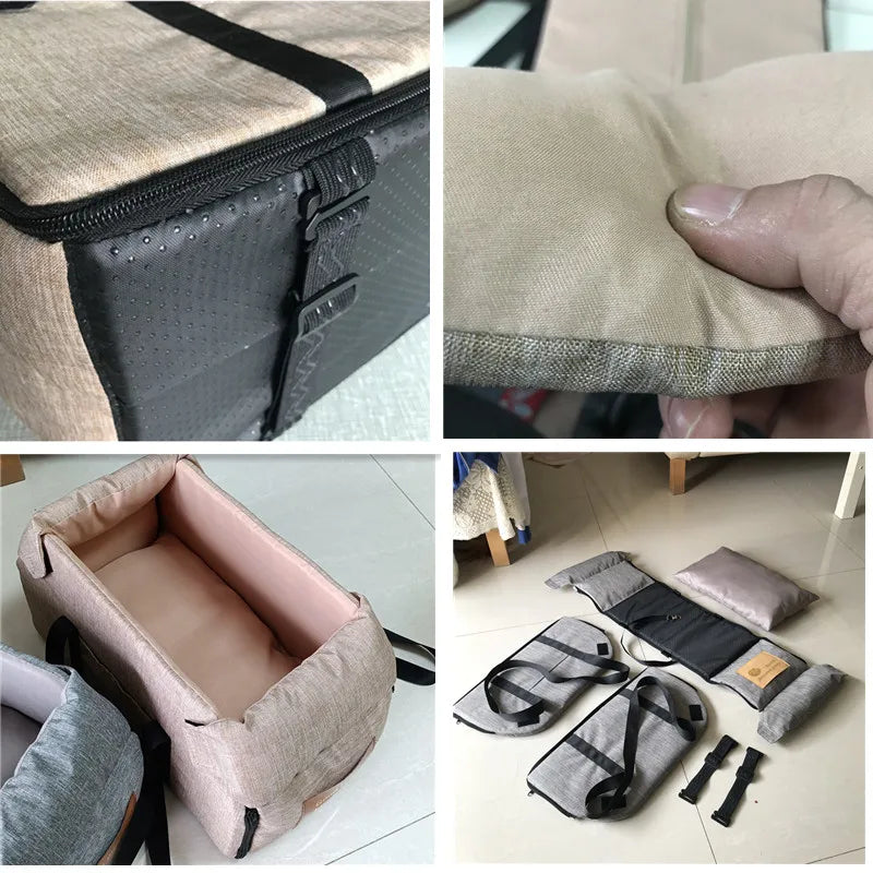 The Growing Mart Dog Car Seat Bed – Portable Travel Carrier for Small Pets