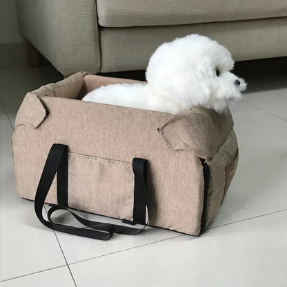 The Growing Mart Dog Car Seat Bed – Portable Travel Carrier for Small Pets