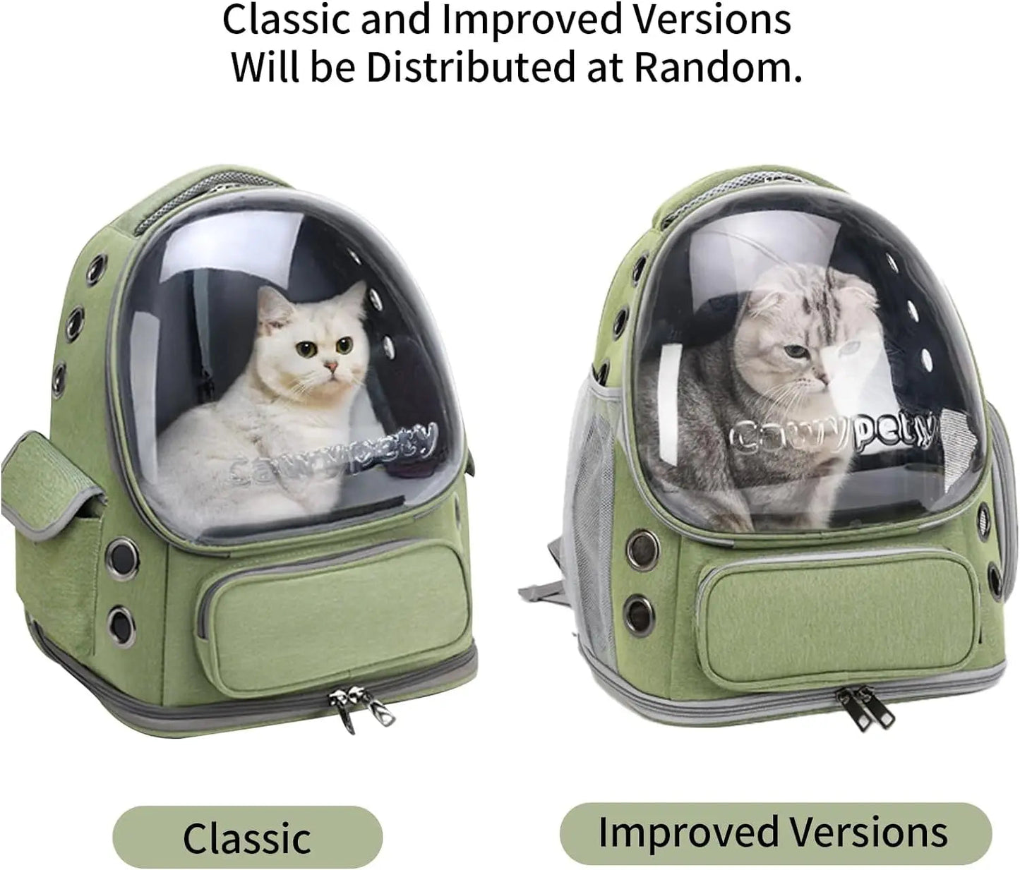 The Growing Mart Breathable Cat Backpack Carrier - Clear Travel Pet Bag