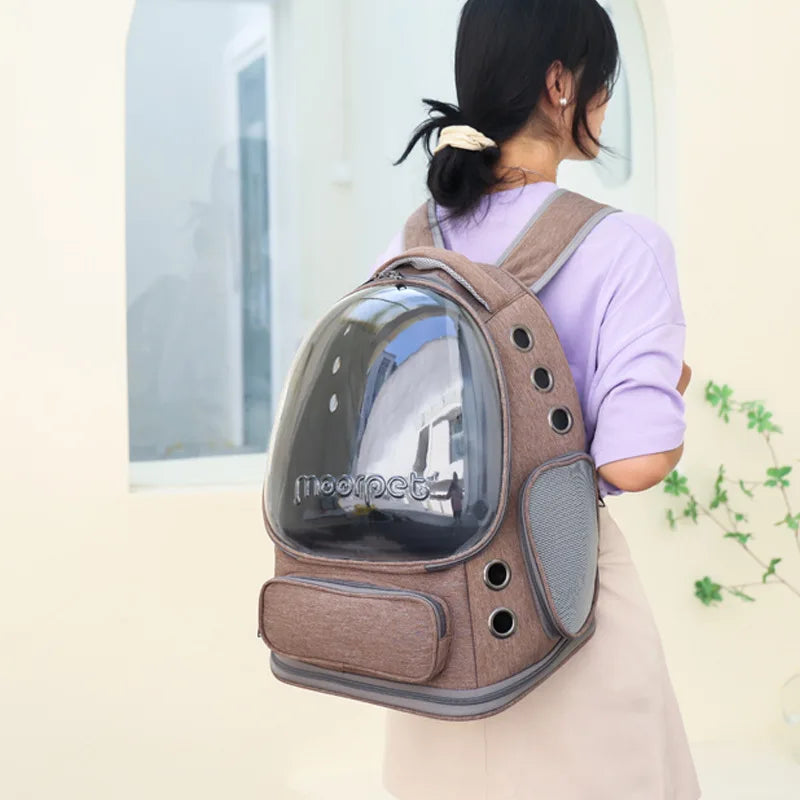 The Growing Mart Breathable Cat Backpack Carrier - Clear Travel Pet Bag