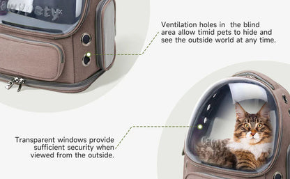 The Growing Mart Breathable Cat Backpack Carrier - Clear Travel Pet Bag