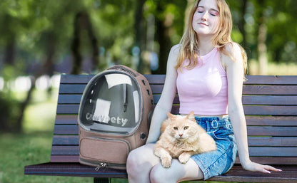 The Growing Mart Breathable Cat Backpack Carrier - Clear Travel Pet Bag