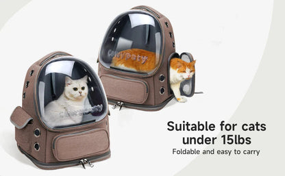 The Growing Mart Breathable Cat Backpack Carrier - Clear Travel Pet Bag