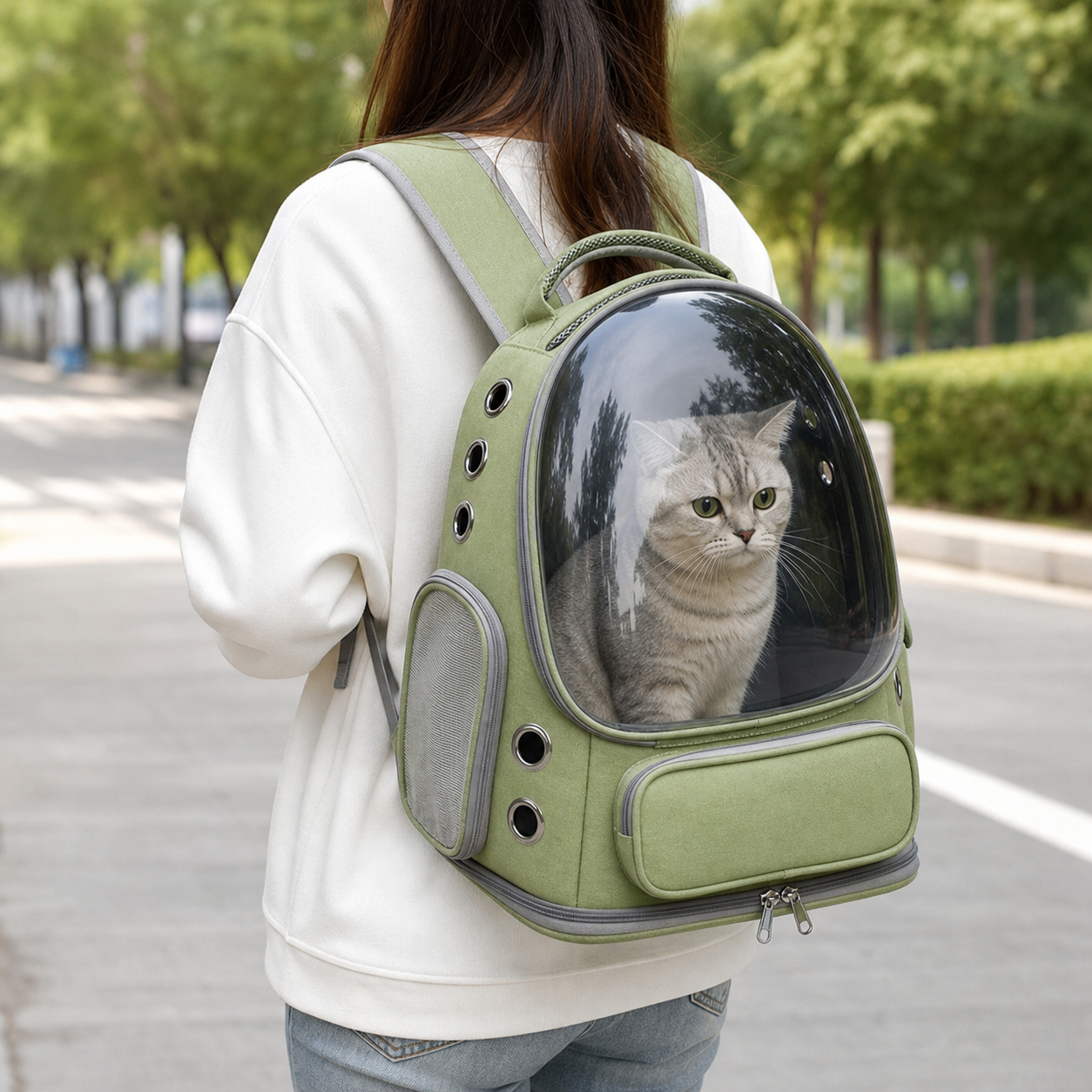 Breathable Cat Backpack Carrier – Clear Travel Pet Bag - product image 4
