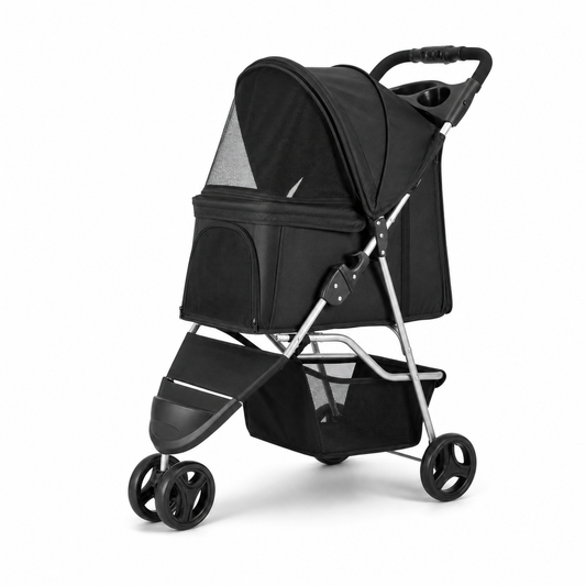 Foldable 3-Wheel Pet Stroller with Brake - product image 1