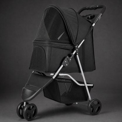 Foldable 3-Wheel Pet Stroller with Brake - product image 3